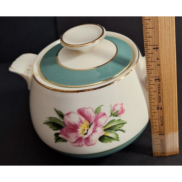 Homer Laughlin Sugar Bowl & Lid Empire Green Cavalier Egg Shell - Picture 5 of 6